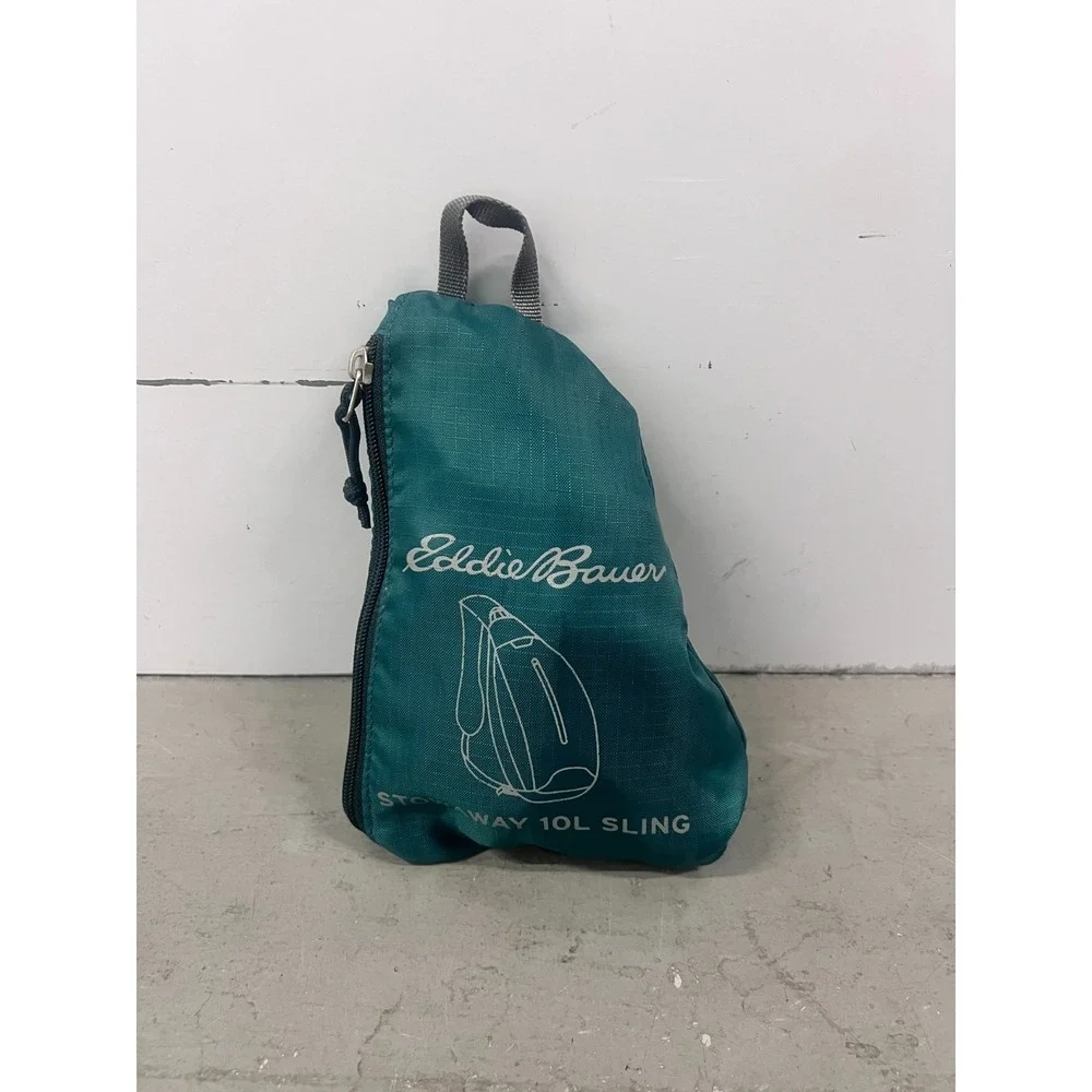 Eddie Bauer‎ Stowaway 10L Sling Bag Green Adjustable Crossbody Strap Outdoor